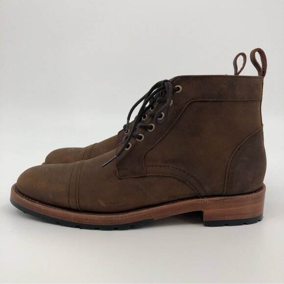 Patina Brown Leather Lace Up Boots | Made in Mexico main image 7